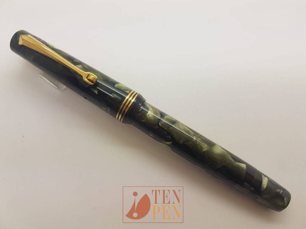 AQUILA EXTRA green marbled celluloid | Tenpen - By Letizia Iacopini